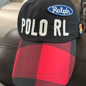 Authentic Ralph Lauren Racing-Patch Plaid Long-Bill Cap